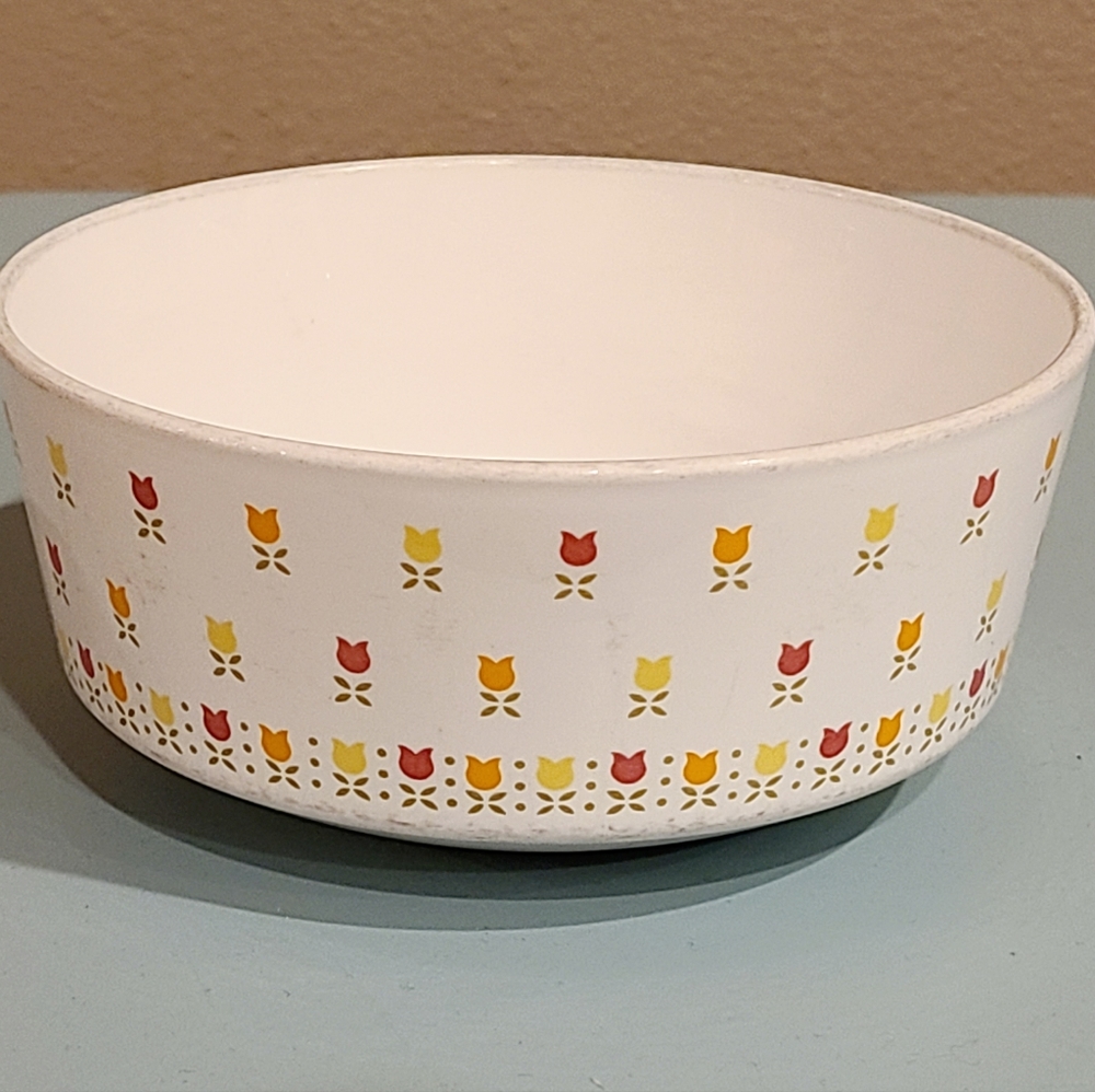 Vintage Bowl April Tulip Pattern Corningwear
